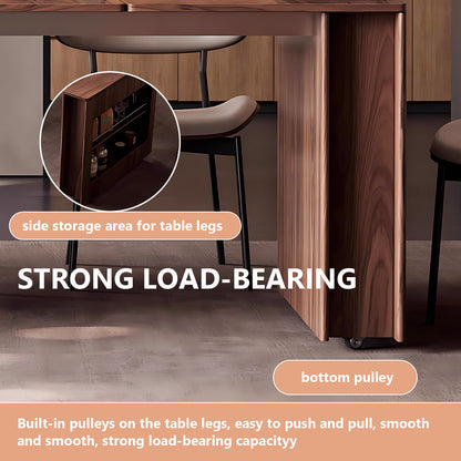 Aihm-Lon Kitchen Island with Foldable Extendable Table 92.91"