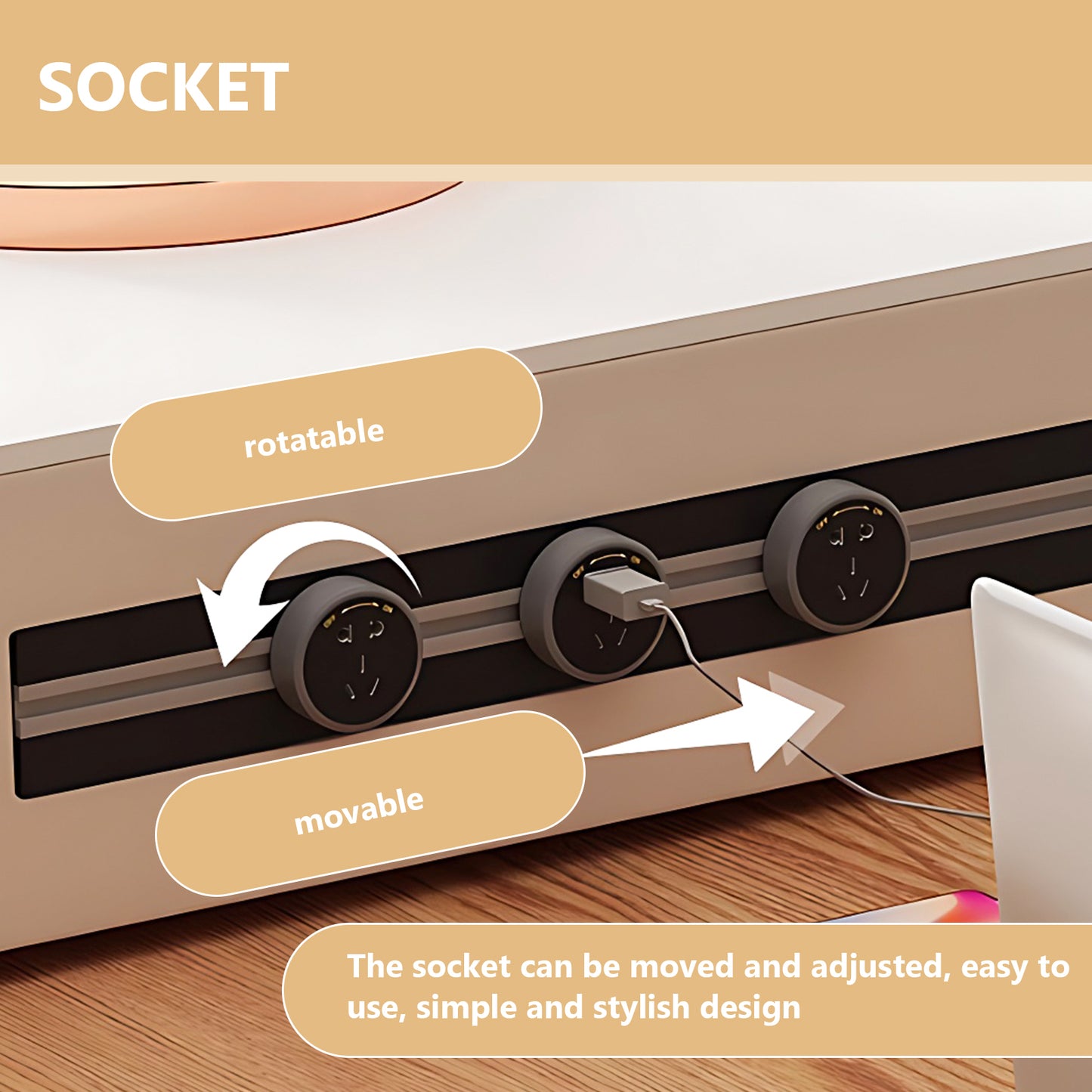 Aihm-Lon Kitchen Island with Solid Wood Extendable Table 66.93"-78.74"