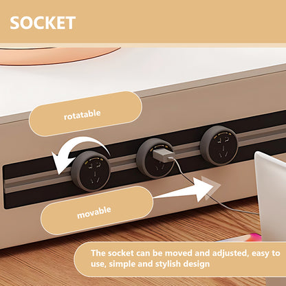 Aihm-Lon Kitchen Island with Solid Wood Extendable Table 66.93"-78.74"