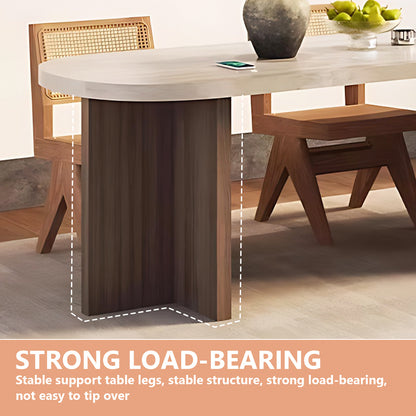 Aihm-Lon Solid Wood Kitchen Island with Extendable Table 86.61"-102.36"