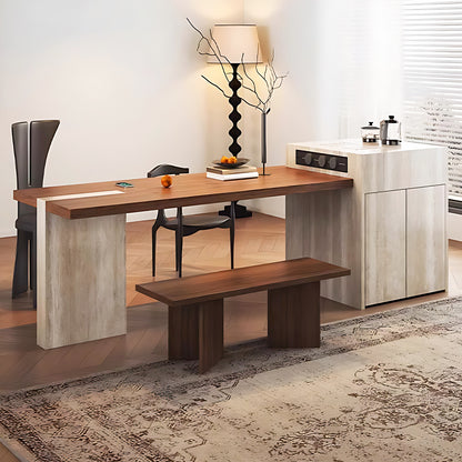 Aihm-Lon Kitchen Island with Extendable Table Drawer Storage 86.61"-102.36"