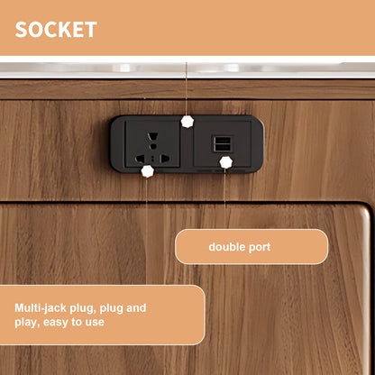 Aihm-Lon Kitchen Island with Extendable Table Pull-Out Cabinets  78.74"