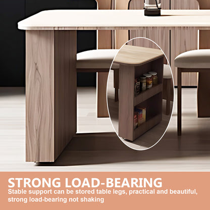 Aihm-Lon Kitchen Island with Rolling Extendable Table 96.45"