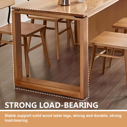 Aihm-Lon Kitchen Island with Black Countertop Extendable Table 52.36"-75.98"