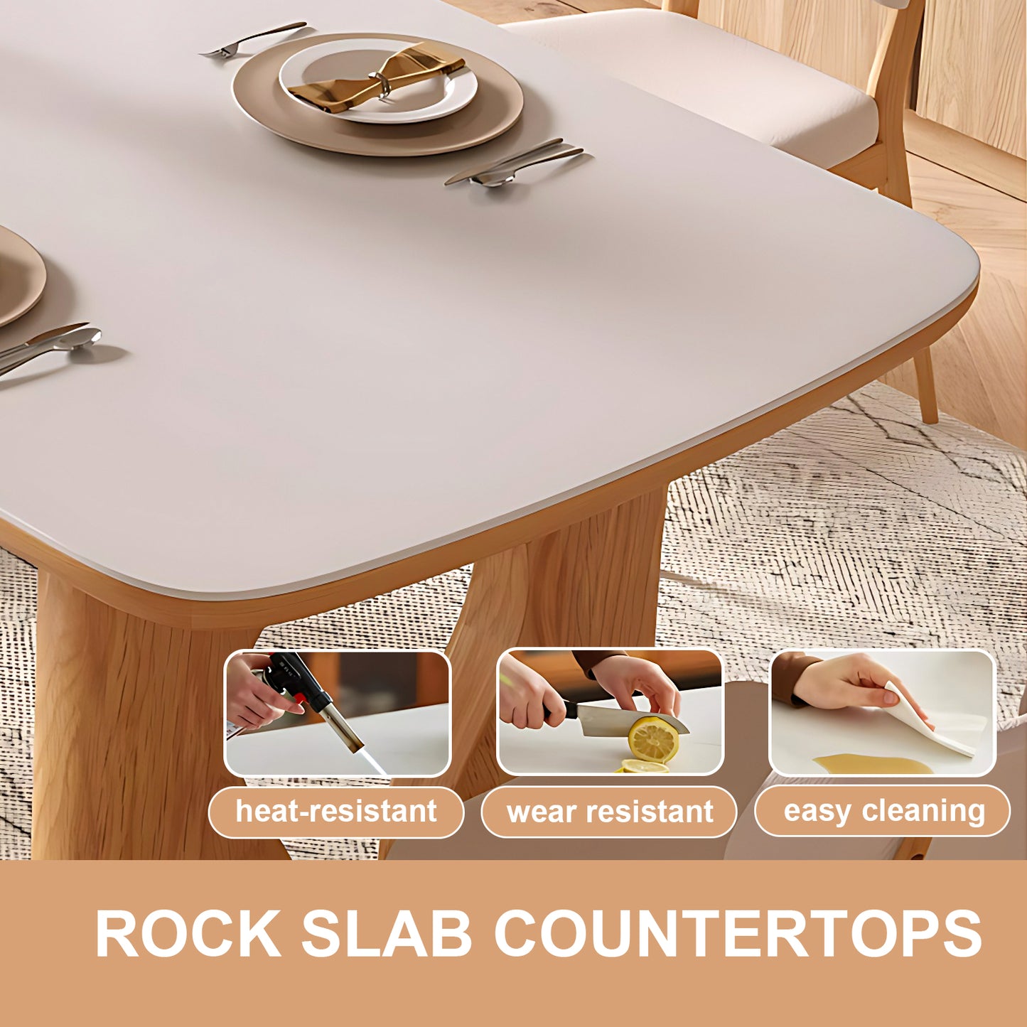 Aihm-Lon Solid Wood Kitchen Island with Extendable Table 94.48"-102.36"