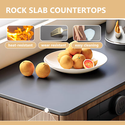 Aihm-Lon Adjustable Solid Wood Kitchen Island Table with Drawers 70.86"-94.49"