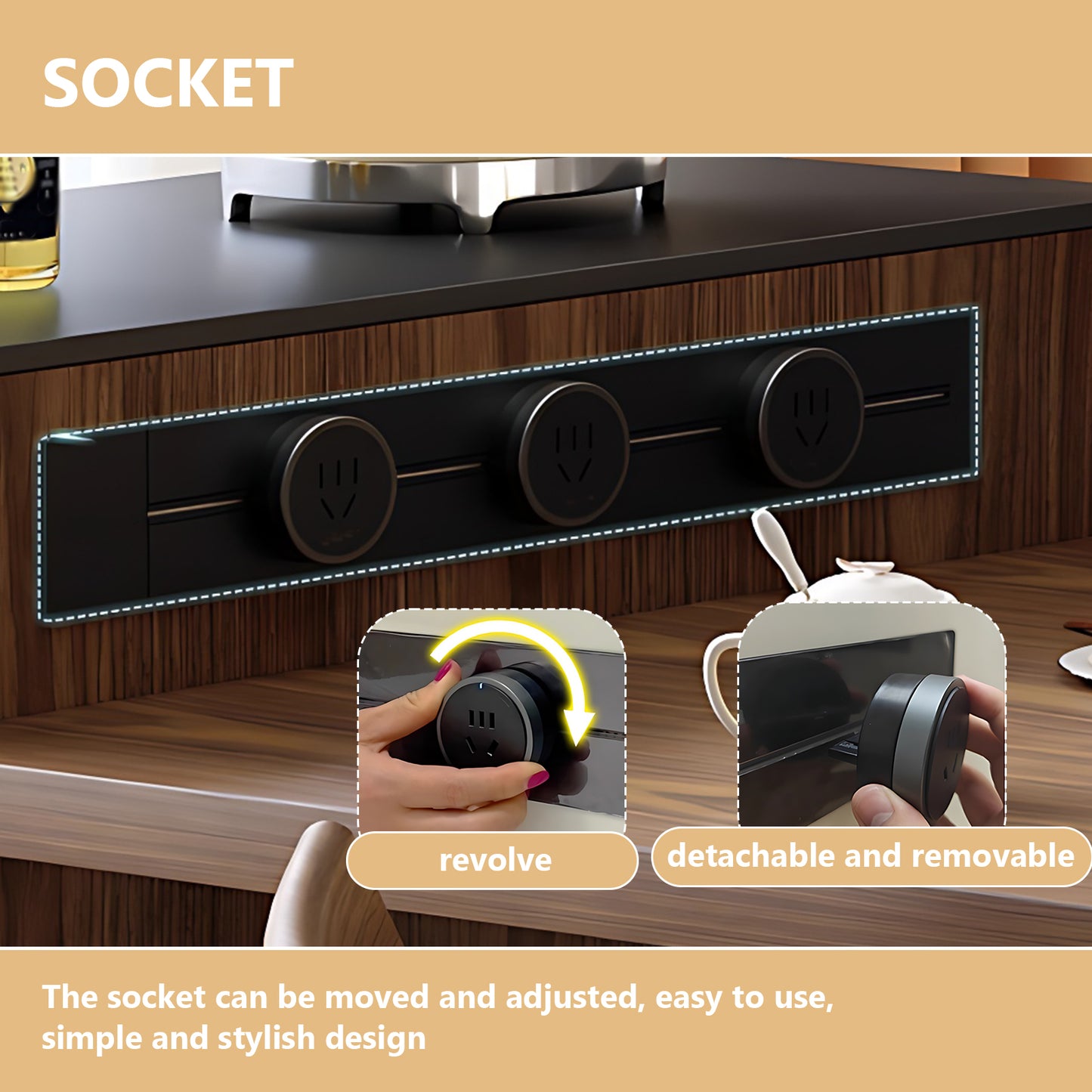 Aihm-Lon Adjustable Solid Wood Kitchen Island Table with Drawers 70.86"-94.49"