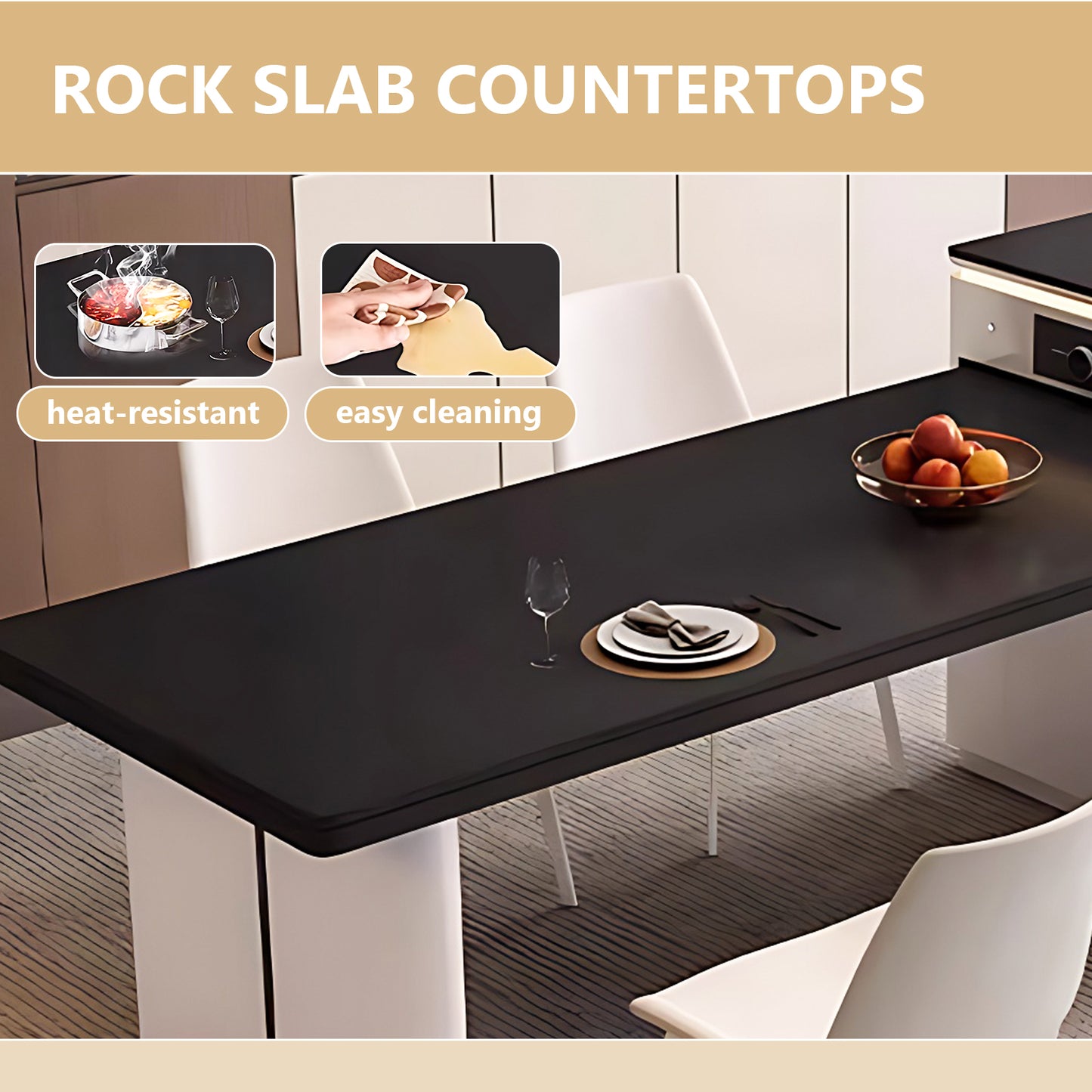 Aihm-Lon Kitchen Island with Extendable Table Wheels and Storage Cabinet 66.93"-74.8"