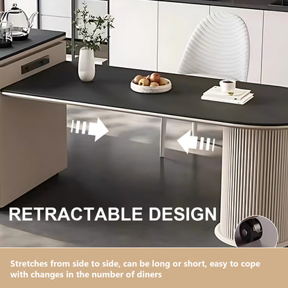 Aihm-Lon Kitchen Island with Extendable Table and Power Outlet 55.11"-66.92"