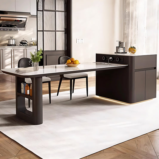 Aihm-Lon Kitchen Island with Storage Side Cabinet 66.92"-78.74"