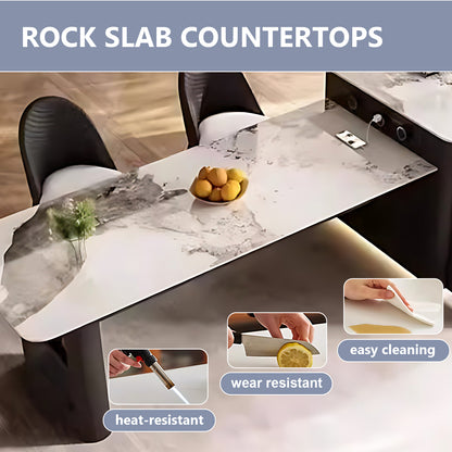 Aihm-Lon Kitchen Island with Storage Side Cabinet 66.92"-78.74"