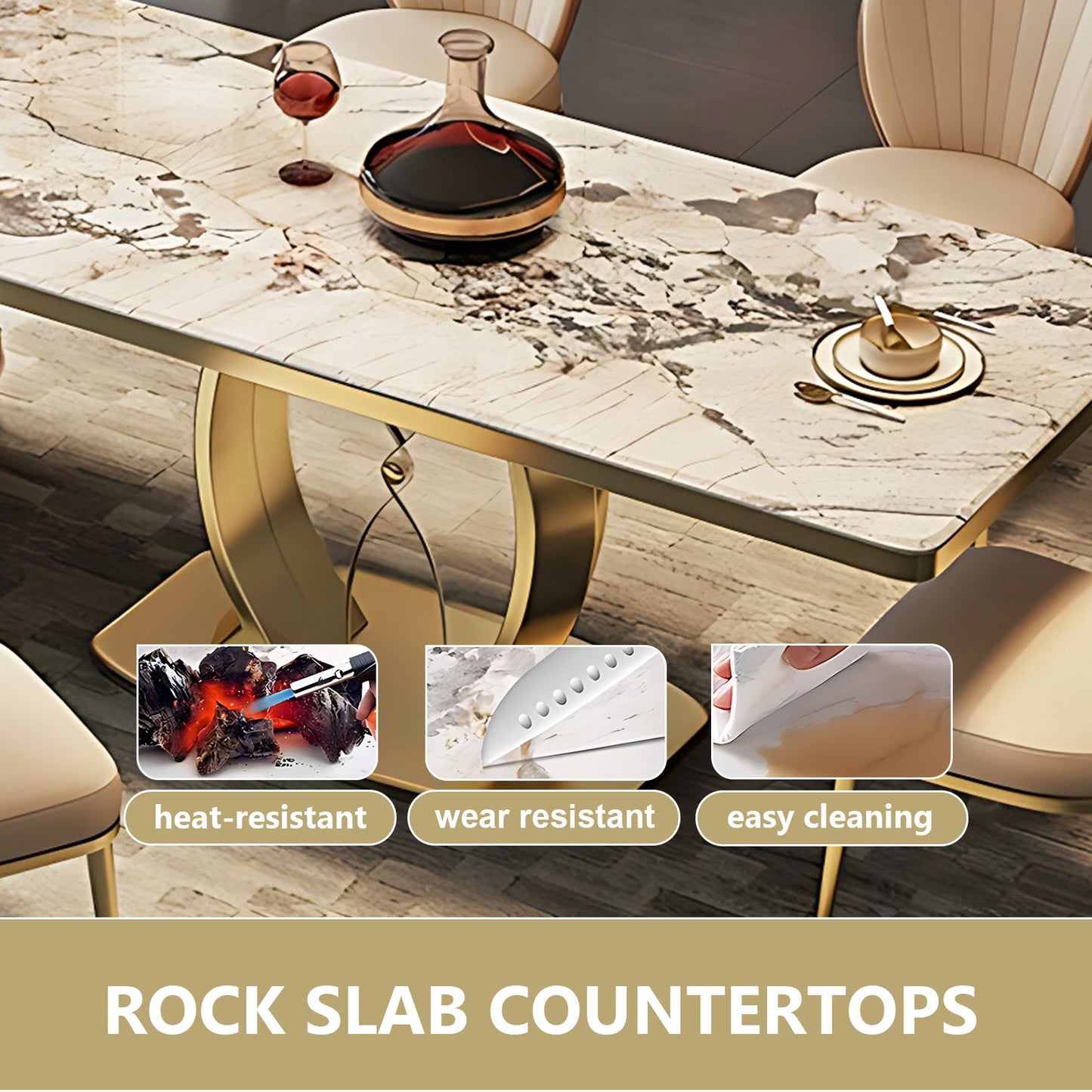 Aihm-Lon Luxury Movable Kitchen Island with Storage 82.67"-98.42"