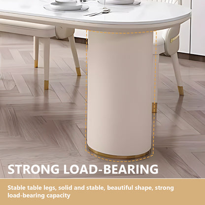 Aihm-Lon Kitchen Island with Drawers Extendable Table 74.80"-90.55"