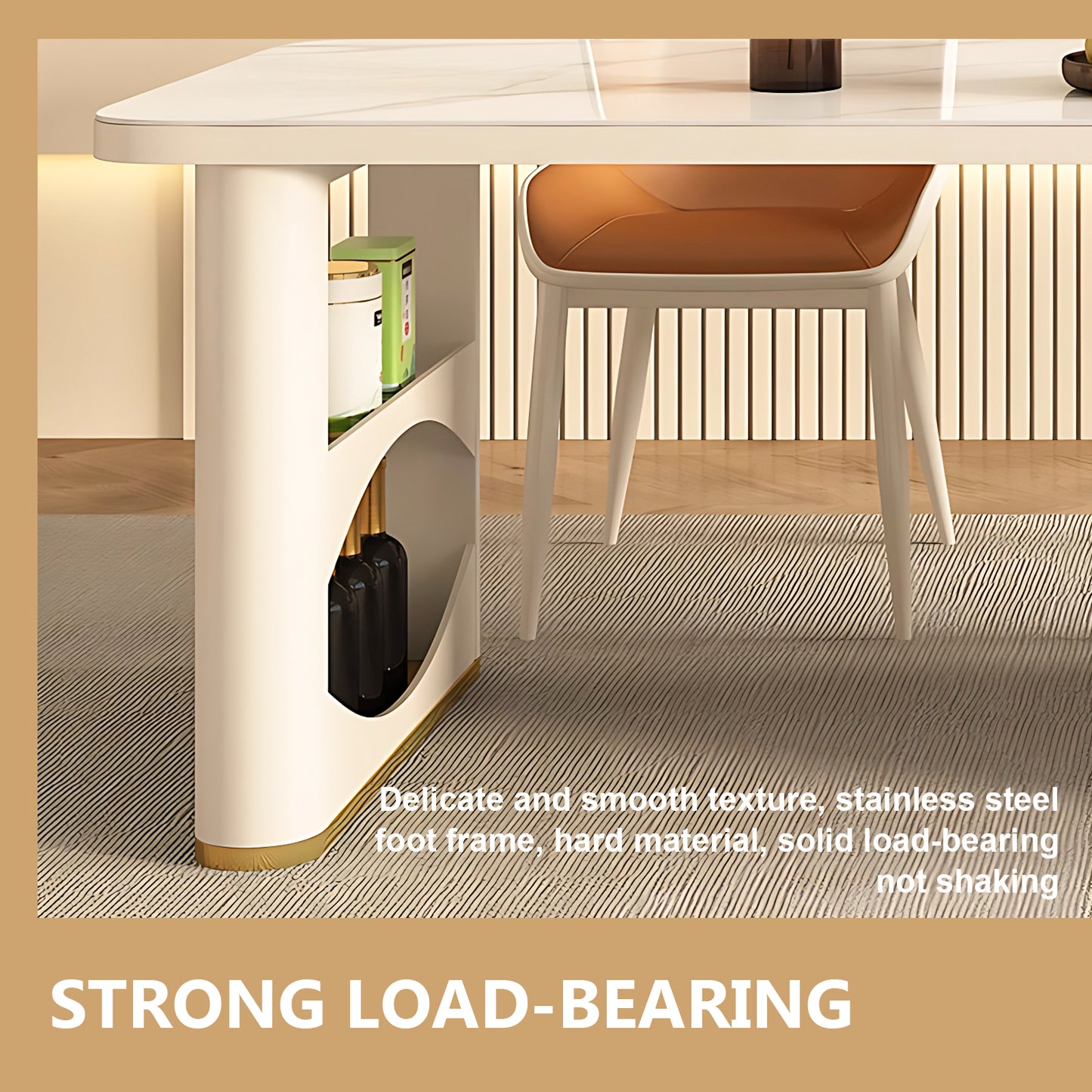 Aihm-Lon Kitchen Island with Extendable Table and Side Storage 82.67"-98.42"