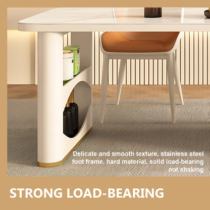 Aihm-Lon Kitchen Island with Extendable Table and Side Storage 82.67"-98.42"