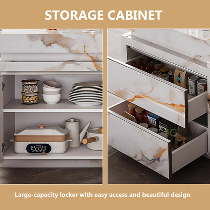 Aihm-Lon Kitchen Island with Extendable Table and Sink 85.82"-101.57"