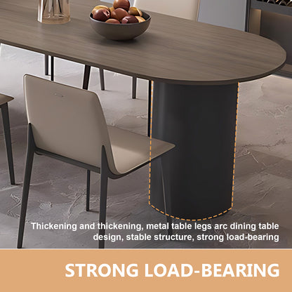 Aihm-Lon Wooden Kitchen Island with Extendable Dining Table 86.61"-98.42"