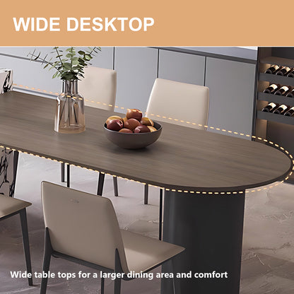 Aihm-Lon Wooden Kitchen Island with Extendable Dining Table 86.61"-98.42"