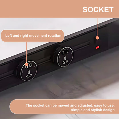 Aihm-Lon Large Gray Kitchen Island with Extendable Table 84.64"-100.39"