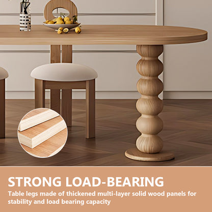 Aihm-Lon Kitchen Island with Wood Extendable Dining Table 66.14"-81.88"