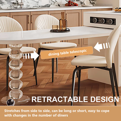 Aihm-Lon Kitchen Island with Pull Out Cabinets and Extendable Table 66.14"-81.88"