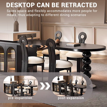 Aihm-Lon Kitchen Island with Extendable Table Pull-Out Cabinets  97.63"-105.51"