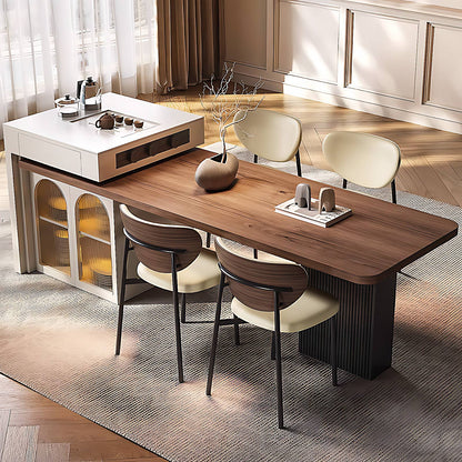 Aihm-Lon Kitchen Island with Extendable Dining Table and Storage 97.63"-105.51"