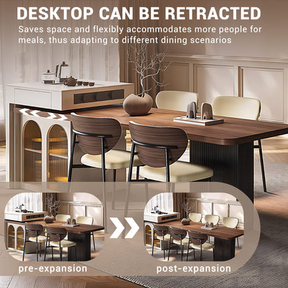 Aihm-Lon Kitchen Island with Extendable Dining Table and Storage 97.63"-105.51"