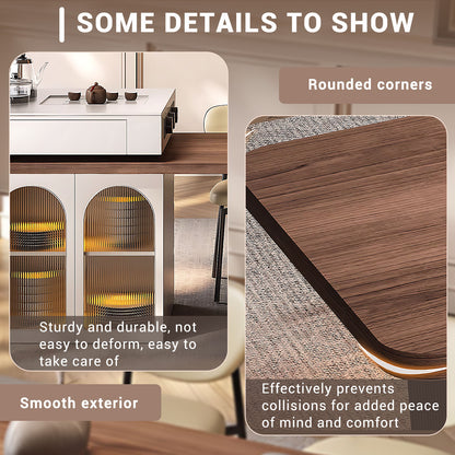 Aihm-Lon Kitchen Island with Extendable Dining Table and Storage 97.63"-105.51"