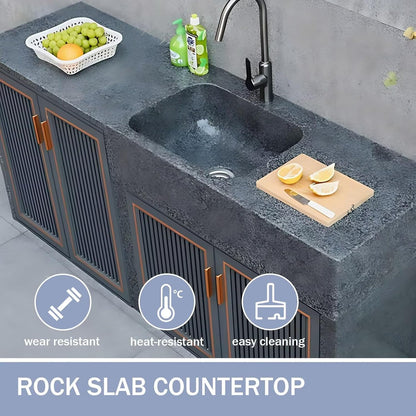 Aihm-Lon Waterproof Outdoor Kitchen Storage Cabinet with Doors 59.05"-90.55"