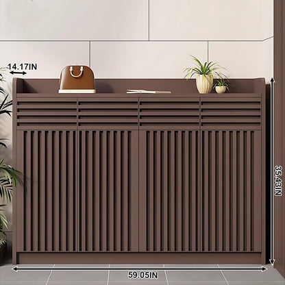 Aihm-Lon Waterproof Outdoor Storage Cabinets with Doors and Shelves  55.11"-70.86"