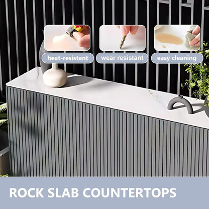 Aihm-Lon Modern Outdoor Kitchen Storage Cabinet  62.99"-70.86"