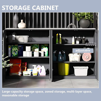 Aihm-Lon Modern Outdoor Kitchen Storage Cabinet  62.99"-70.86"