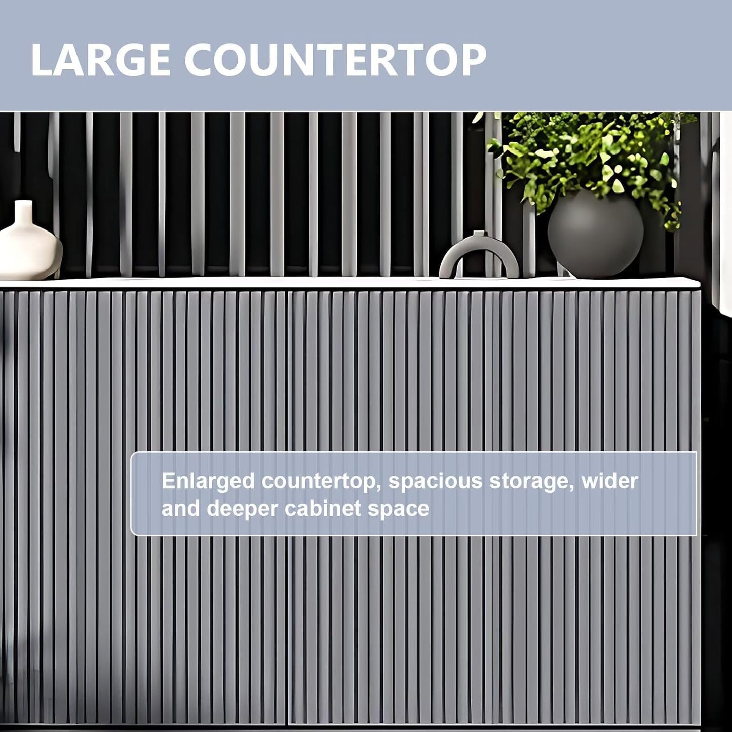 Aihm-Lon Modern Outdoor Kitchen Storage Cabinet  62.99"-70.86"