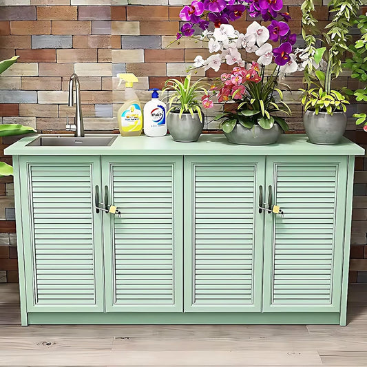 Aihm-Lon Retro Outdoor Kitchen Storage Cabinet with Sink 61.02"