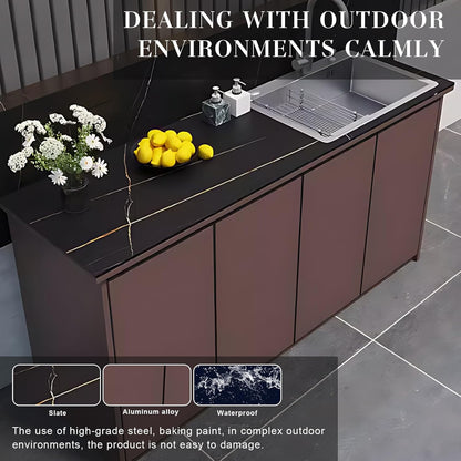 Aihm-Lon Modern Outdoor Kitchen Storage Cabinet 62.99"