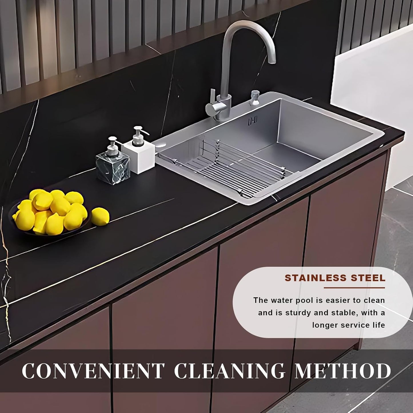 Aihm-Lon Modern Outdoor Kitchen Storage Cabinet 62.99"