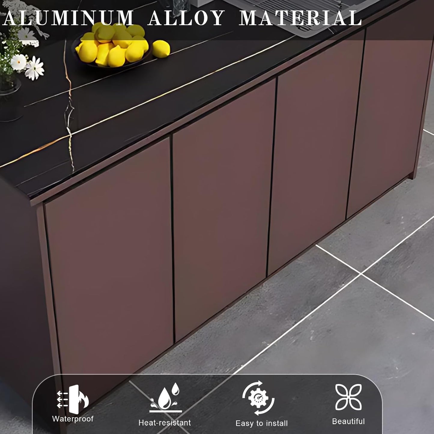 Aihm-Lon Modern Outdoor Kitchen Storage Cabinet 62.99"