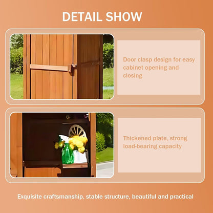 Aihm-Lon Outdoor Kitchen Storage Cabinet for Garden Backyard 62.20"