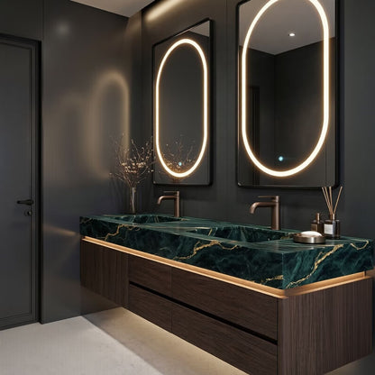 60"-96" Floating Bathroom Vanities with Double Sink Luxury Vanitys Cabinet with Smart Anti-Fog Mirror