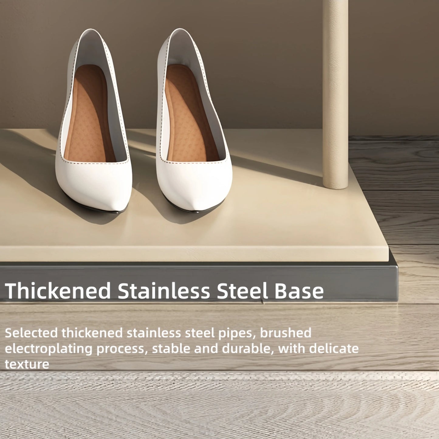 Aihm-Lon Custom Clothes Rack with Unique Cross-Shaped Hanging Rod 47’’-51’’