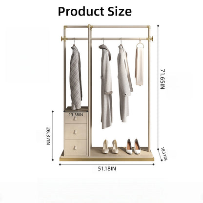 Aihm-Lon Custom Clothes Rack with Unique Cross-Shaped Hanging Rod 47’’-51’’
