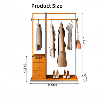 Aihm-Lon Custom Clothes Rack with Unique Cross-Shaped Hanging Rod 47’’-51’’