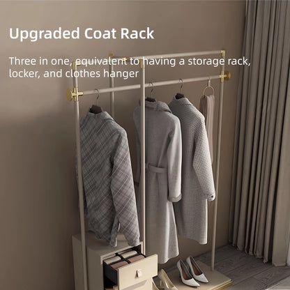 Aihm-Lon Custom Clothes Rack with Unique Cross-Shaped Hanging Rod 47’’-51’’