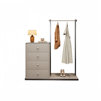 Aihm-Lon Spacious Clothes Rack with Storage Compartments&Slate Countertop 51’’-59’’