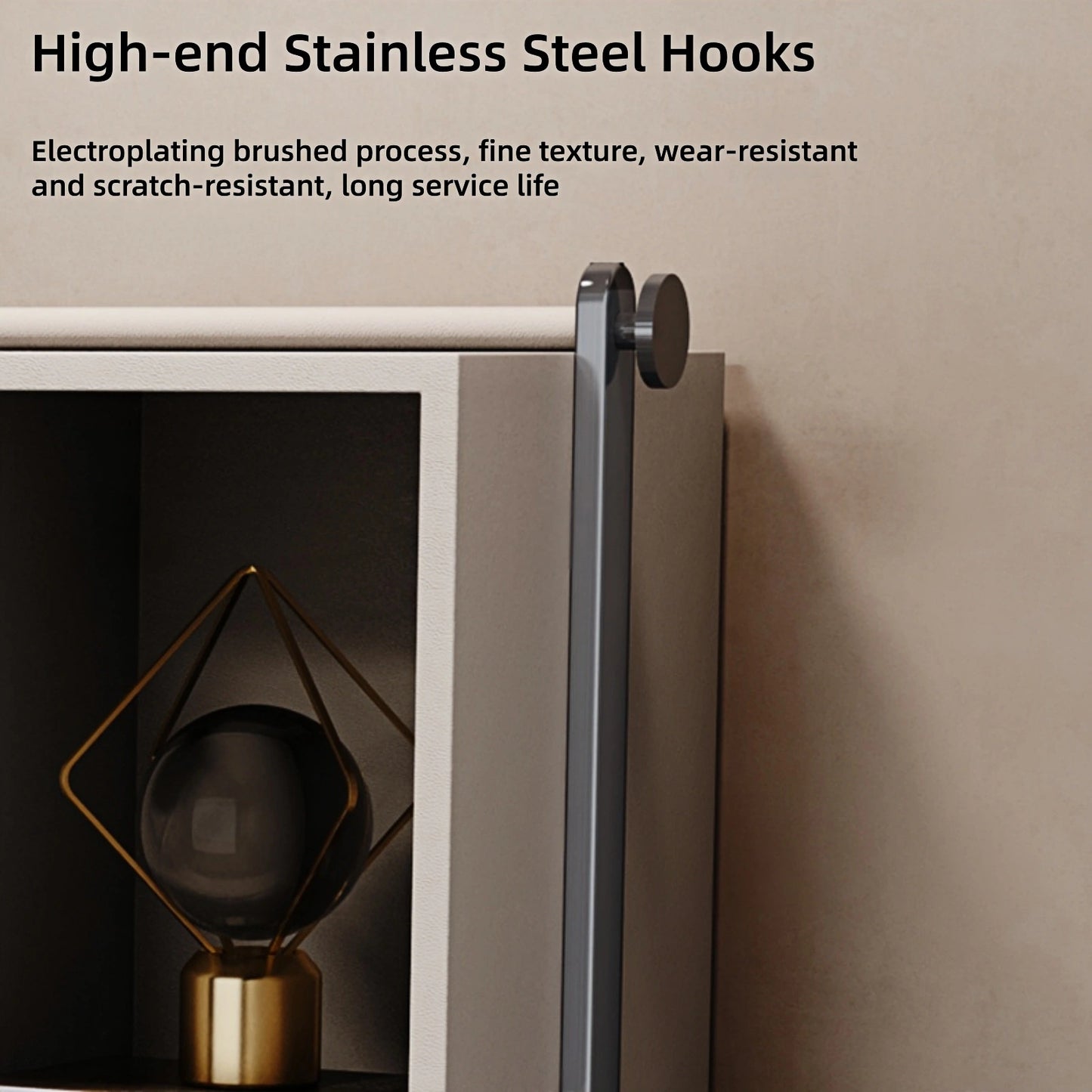 Aihm-Lon Spacious Clothes Rack with Storage Compartments&Slate Countertop 51’’-59’’