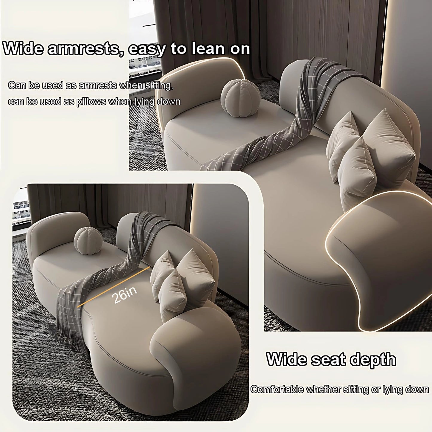 Aihm-Lon Commercial Grade Sofa Set with Combination Coffee Table and Chair for Office 63''-91''