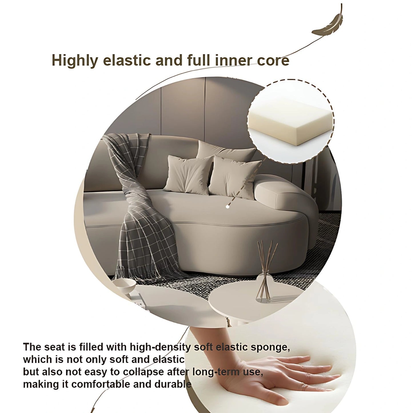 Aihm-Lon Commercial Grade Sofa Set with Combination Coffee Table and Chair for Office 63''-91''