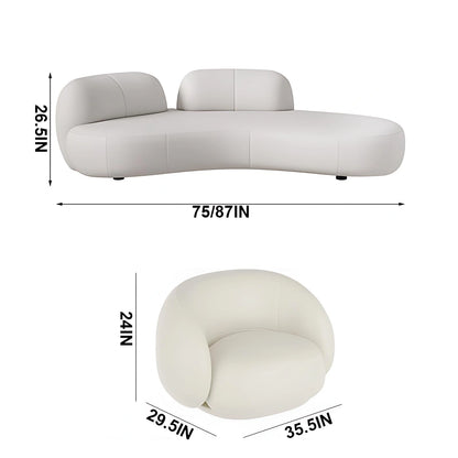 Aihm-Lon Commercial Grade Sofa Set with Table and Chair  75''-87''