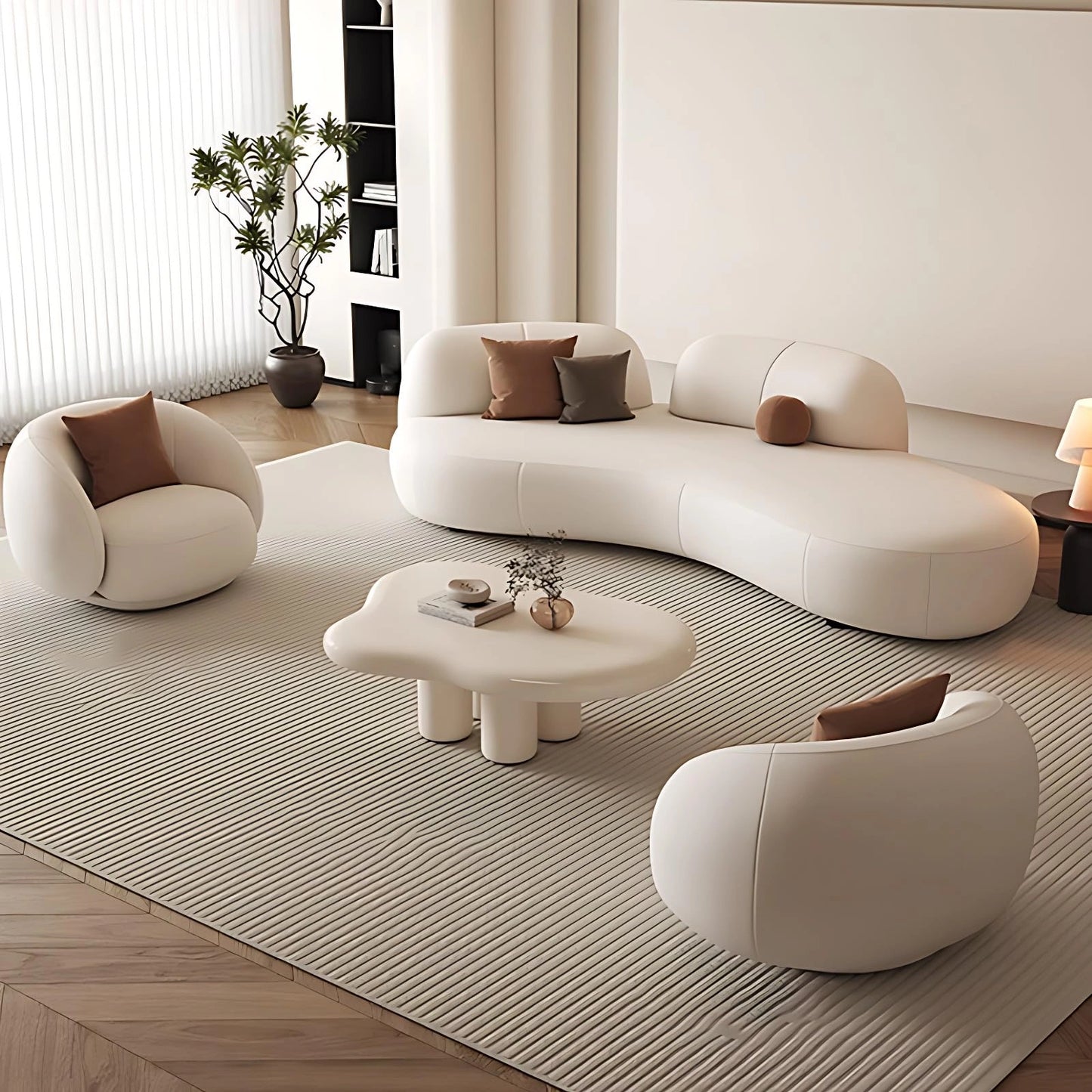 Aihm-Lon Commercial Grade Sofa Set with Table and Chair  75''-87''